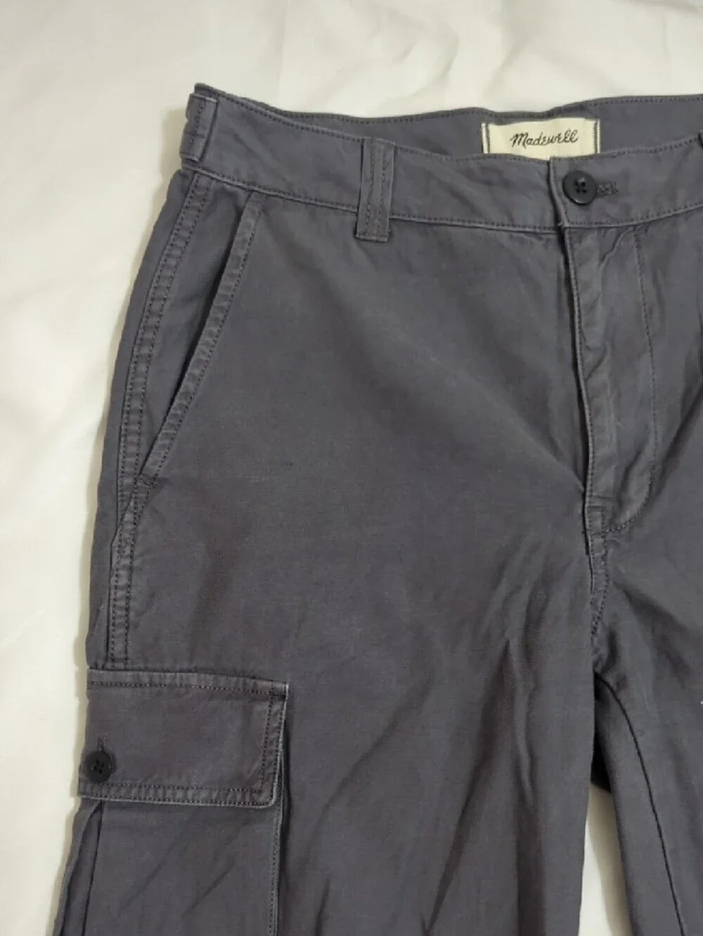 Madewell Relaxed Cargo Pants, Color Dark Gray Size 25
